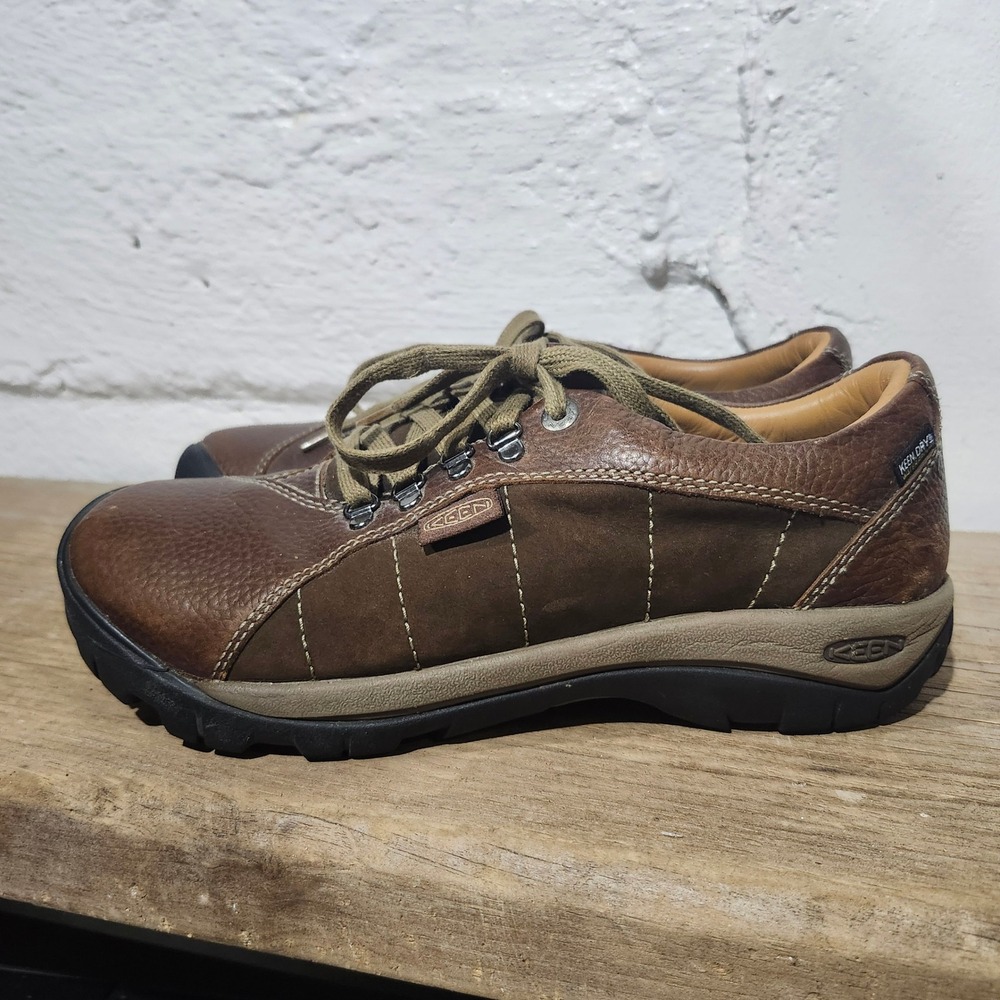 Keen Presidio II Waterproof Leather Hiking Shoes Brown Womens 9.5 1024275 Earthy